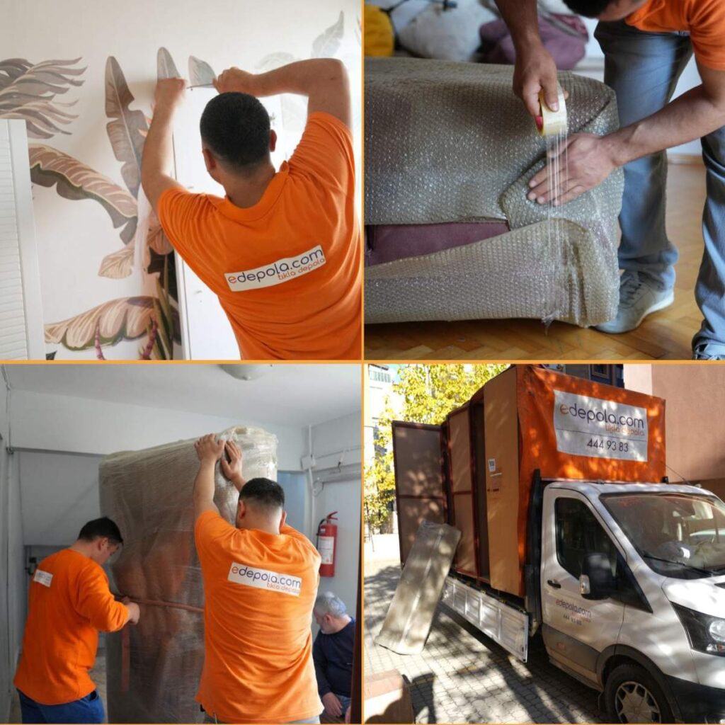 demonte paketle taşı depola 4 kare hizmet